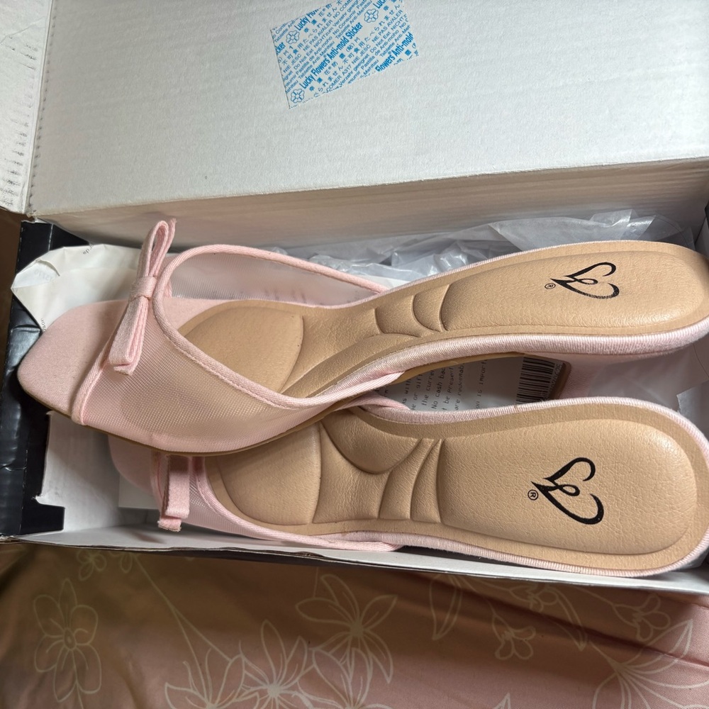 Windsor Bow-Accent Pink Women's Slide Sandals